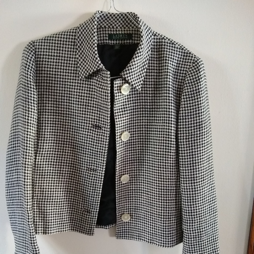Women's Ralph Lauren Black and Tan Jacket.